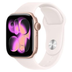 Apple Watch Series 11 GPS 42mm Rose Gold Aluminium Case with Sport Band M/L - MEU44AF/A - Light Blush