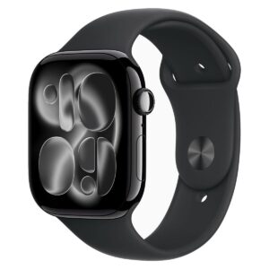 Apple Watch Series 11 GPS 46mm Jet Black Aluminium Case with Sport Band M/L - MEUX4AF/A - Black