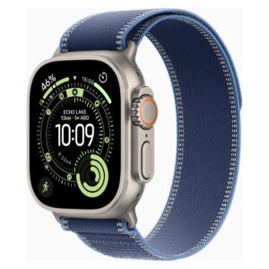 Apple Watch Ultra 3 GPS + Cellular 49mm Natural Titanium Case with Trail Loop M/L - MEWU4AF/A - Blue/Bright Blue