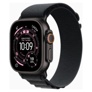 Apple Watch Ultra 3 GPS + Cellular 49mm Black Titanium Case with Alpine Loop Medium - MF0V4AF/A - Black