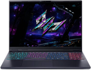 Acer Predator Helios Neo 16S AI Gaming Laptop, 16" WQXGA OLED 240Hz Display, Inlet Core Ultra 9 275HX, 16GB RAM, 1TB SSD, RTX 5060 8GB GPU, English K/B, Win11, Black - NH.QZSAA.001 / NH.U0MAA.001