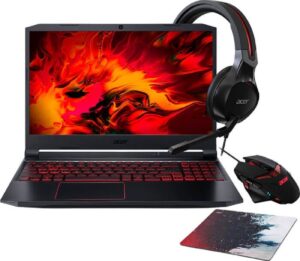 Acer AN515-57-72F7 15.6” FHD Gaming Laptop 144Hz, Intel Core I7-11800H Processor, 16GB RAM, 1TB SSD, RTX 3050Ti 4GB, English KB, Windows 10 Pro, Headset + Mouse + Mousepad Free, Black - NH-QBVEM.006