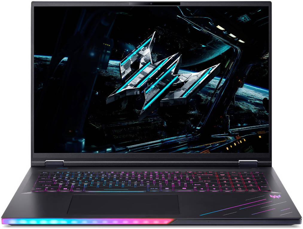 Acer Predator Helios 18 AI Gaming Laptop, 18" WQXGA IPS 250Hz Display, Intel Core Ultra 9 275HX, 96GB RAM, 1TB SSD, GeForce RTX 5080 16GB GPU, English-Arabic K/B, Win11Pro, Black - NH.QVYEM.005