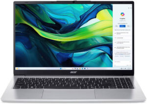 Acer Aspire Lite Laptop, 15.6" FHD ComfyView TN 60Hz Display, AMD Ryzen 5 6600H, 8GB RAM, 512GB SSD, AMD Radeon 660M Graphics, English-Arabic Keyboard, Win11, Silver - NX.JCBEM.001