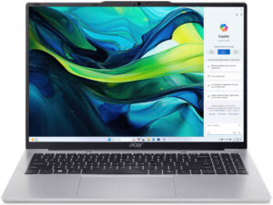 Acer Aspire Lite Laptop, 14" WUXGA ComfyView IPS 60Hz Display, Intel Core 3 N355, 8GB RAM, 512GB SSD, Intel Graphics, English-Arabic Keyboard, Windows 11 Home, Silver - NX.D3KEM.001