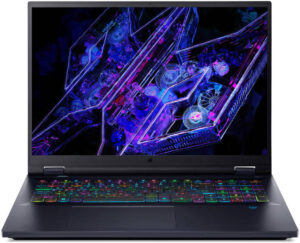 Acer Predator Helios 18 PH18 Gaming Laptop 18" WQXGA IPS 250Hz Display, Intel Core i9-14900HX, 32GB RAM, 1TB SSD, GeForce RTX 4090 16GB Graphics, English-Arabic K/B, Win11, Black - NH.QP4EM.003