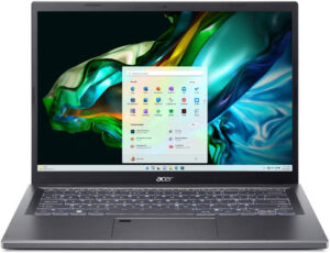 Acer Aspire 5 Laptop, 14" WUXGA IPS 60Hz Display, Intel Core i5-1335U Processor, 8GB RAM, 512GB SSD, Intel Iris Xe Graphics, English-Arabic Keyboard, Windows 11 Home, Iron - NX.KHCEM.001