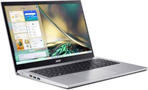 Acer Aspire 3 A314 Laptop, 14" WUXGA Display, AMD Ryzen 7-5700U, 16GB RAM, 512GB SSD, Shared Graphics, English-Arabic Keyboard, Windows 11 Home, Silver - NX.KSFEM.006