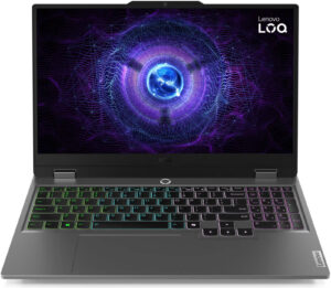 Lenovo LOQ 15IRX9 Gaming Laptop, 15.6" FHD IPS 144Hz Display, Intel Core i5-13450HX, 16GB RAM, 512GB SSD, GeForce RTX 3050 6GB, RGB English UK K/B, No
