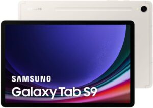 Samsung Galaxy Tab S9 5G Android Tablet, 11" Dynamic AMOLED 2X 120Hz, 8GB RAM, 128GB Storage, MicroSD Slot, S Pen Included, Rear 13MP/Front 12MP Camera, UAE Version, Beige | SM-X716